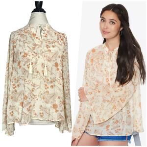 Her Universe Star Wars | Women | Kessel Run Sheer Tie Front Blouse | Size S-M